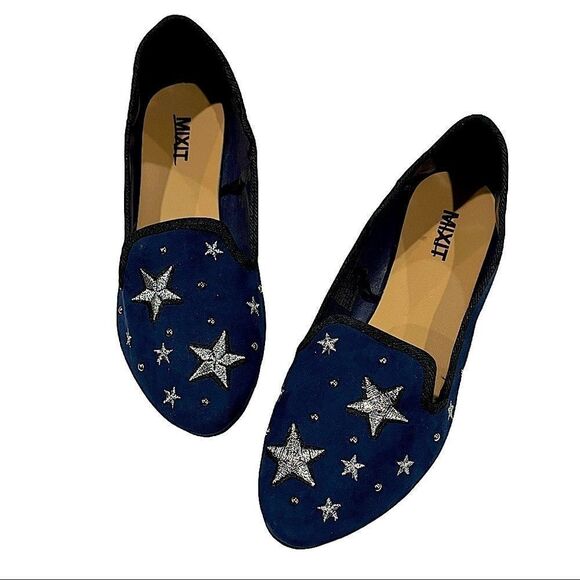 Mixit Velvet Embroidered Flats - Picture 6 of 14